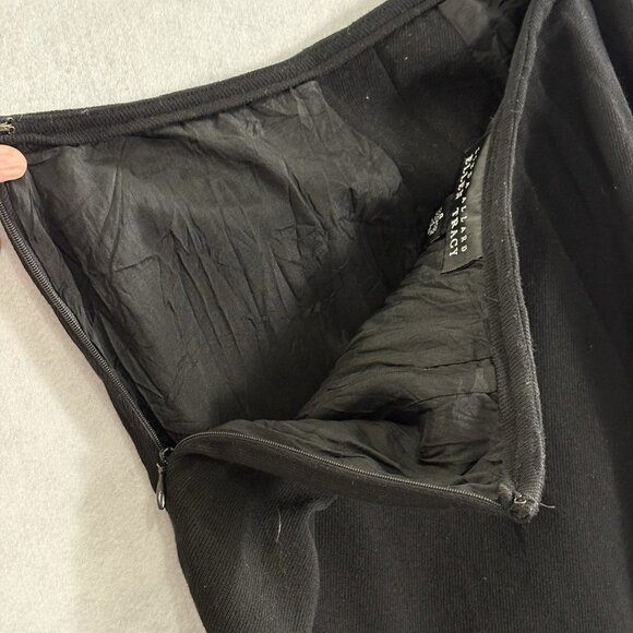 LINDA ALLARD Ellen Tracy Women Wool Maxi Pencil Skirt Sz 4 Black Career 59-6 - Picture 5 of 13